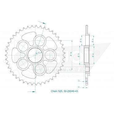 ESJOT  Sprocket 43 Z