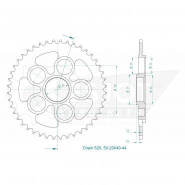 ESJOT  Sprocket 44 Z
