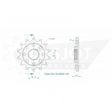 ESJOT Front Sprocket 14S Z