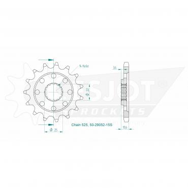 ESJOT Sport front sprocket 15 Z