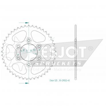ESJOT  Sprocket 45 Z
