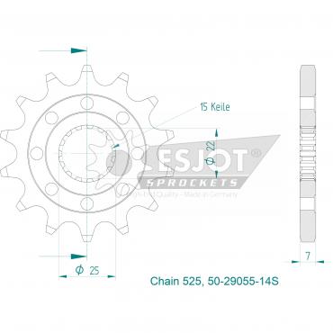 ESJOT Front Sprocket 14S Z