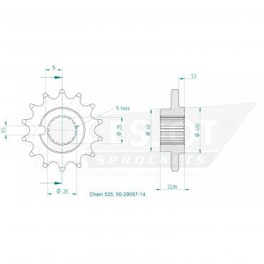 ESJOT Front Sprocket 14 Z