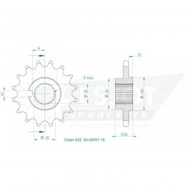 ESJOT Front Sprocket 16 Z