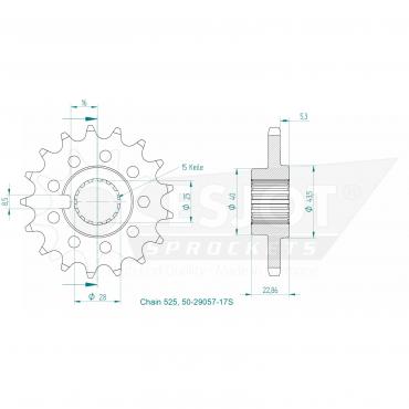 ESJOT Front Sprocket 17S Z