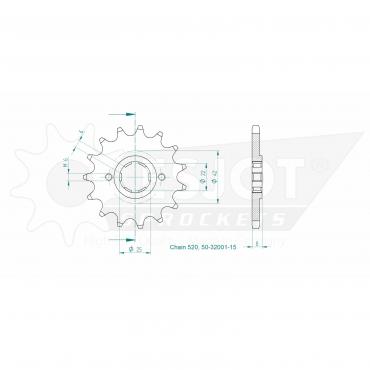 ESJOT Front Sprocket 15 Z
