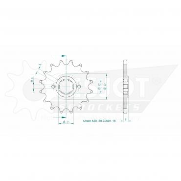 ESJOT Front Sprocket 16 Z