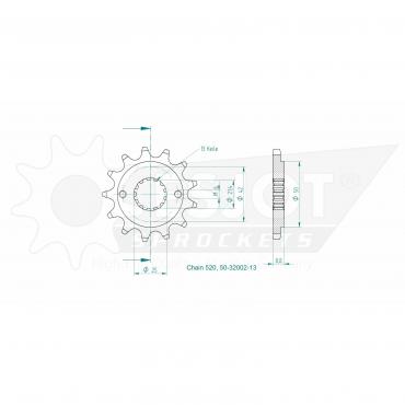 ESJOT Front Sprocket 13 Z