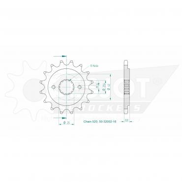 ESJOT Front sprocket 16 Z