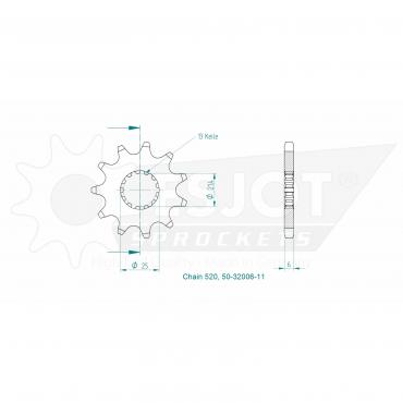 ESJOT Front Sprocket 11 Z