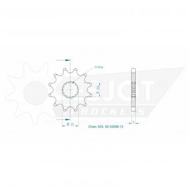 ESJOT Front Sprocket 12 Z