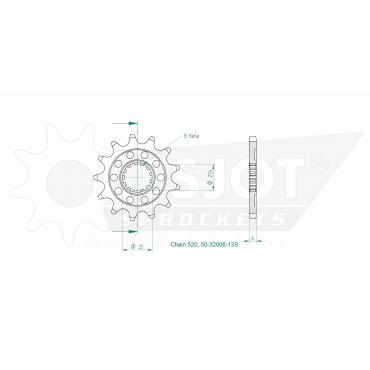 ESJOT Front sprocket 13 Z-S