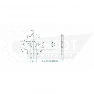 ESJOT Front Sprocket 13 Z