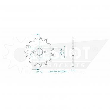 ESJOT Front Sprocket 15 Z