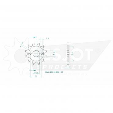 ESJOT Front Sprocket 12 Z