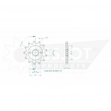 ESJOT Front Sprocket 13 Z