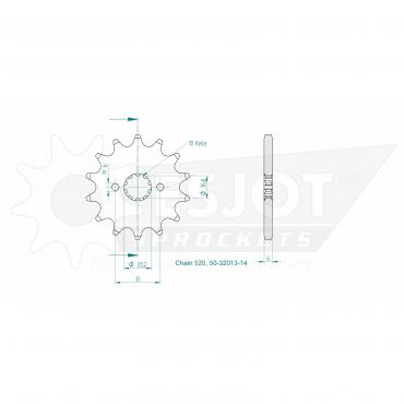 ESJOT Front Sprocket 14 Z