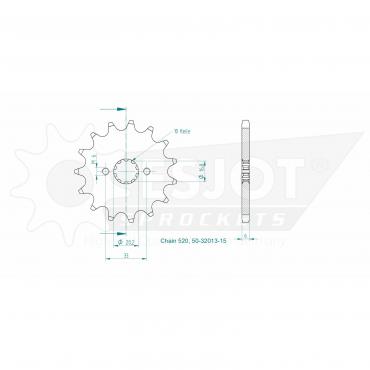 ESJOT Front Sprocket 15 Z