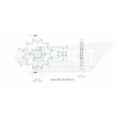 ESJOT Front Sprocket 12 Z