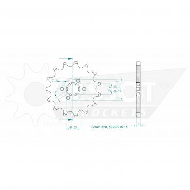 ESJOT Front Sprocket 15 Z