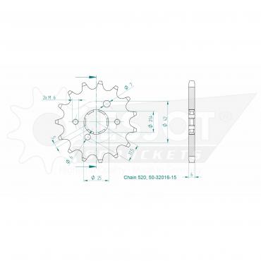 ESJOT Front sprocket 15 Z