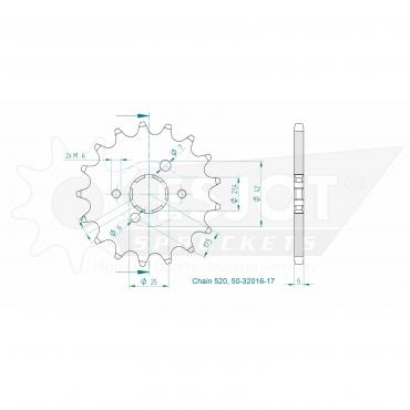 Esjot Sprocket 17 Z