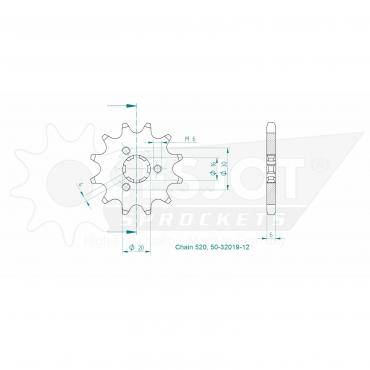 ESJOT Front Sprocket 12 Z
