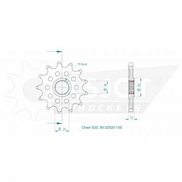 ESJOT Front Sprocket 13S Z