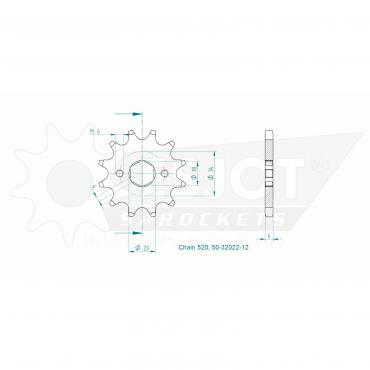ESJOT Front Sprocket 12 Z