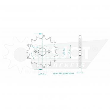 ESJOT Front Sprocket 15 Z