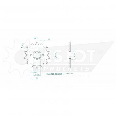 ESJOT Front Sprocket 14 Z