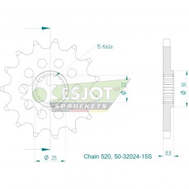 ESJOT Front Sprocket 15S Z