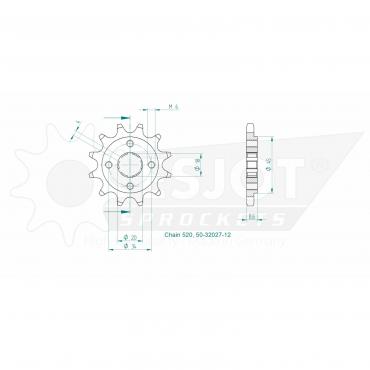 ESJOT Front Sprocket 12 Z