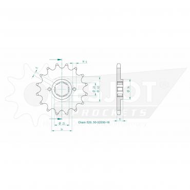 ESJOT Front Sprocket 16 Z