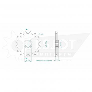 ESJOT Front Sprocket 16 Z