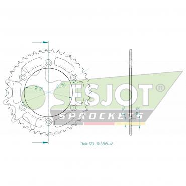 ESJOT  Sprocket 43 Z