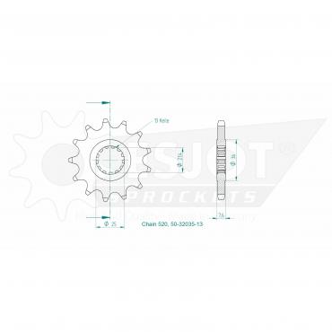 ESJOT Front Sprocket 13 Z