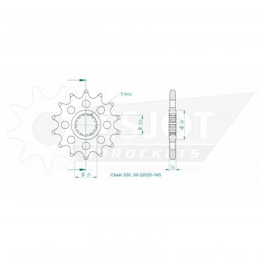 ESJOT Front Sprocket 14S Z