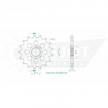 ESJOT Front Sprocket 17S Z