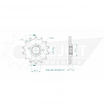 ESJOT Front sprocket 14 Z