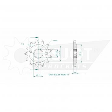 ESJOT Front Sprocket 13 Z