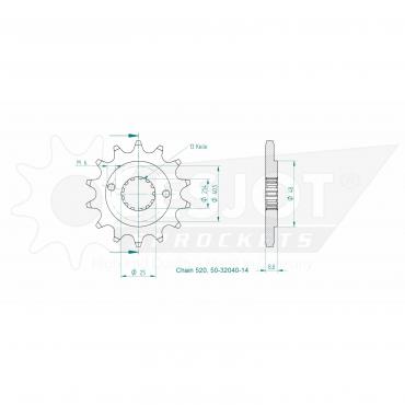 ESJOT Front sprocket 14 Z