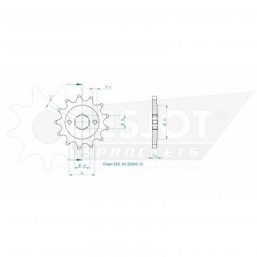 ESJOT Front sprocket 13 Z