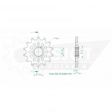 ESJOT Front Sprocket 14S Z