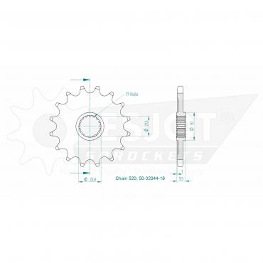 ESJOT Front Sprocket 16 Z