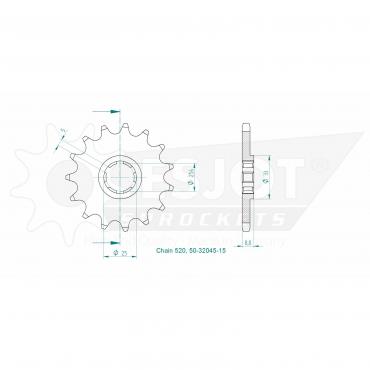 ESJOT Front Sprocket 15 Z