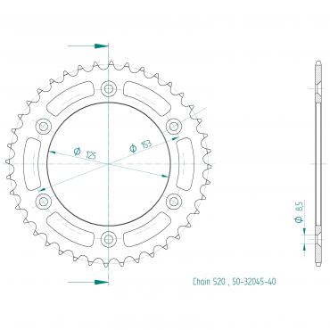 ESJOT  Sprocket 40 Z