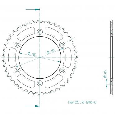 ESJOT  Sprocket 43 Z