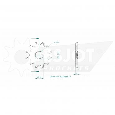 ESJOT Front Sprocket 12 Z