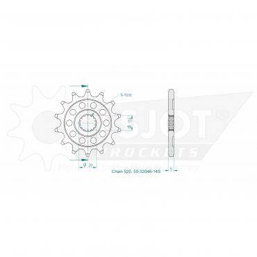 ESJOT Front Sprocket 14S Z